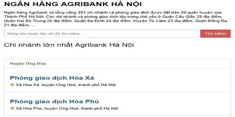Tra cứu hotline chi nhánh/PGD của ngân hàng Agribank gần nhất chỉ với 2 bước đơn giản